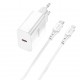 Kit cargador qcharx chronos 3a 20w + cable tipo c a lighting blanco